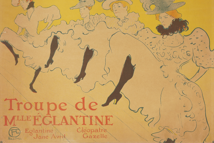 Henri de Toulouse-Lautrec, La troupe de Mlle Eglantine, 1896, 61.7 x 78.9 cm, Lithograph in brush, chalk and crachis